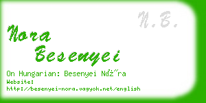 nora besenyei business card